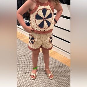 New - Sea NY x ZARA Girls Crochet Tank and Shorts Set
